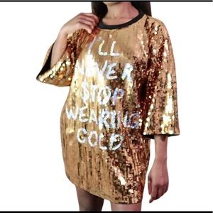 Golden spark sequin midi dress ✨ One size